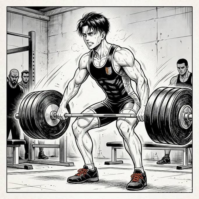 athlète faisant un squat