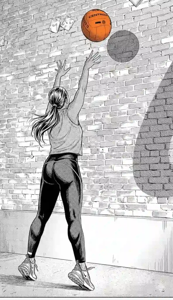 Wall ball shot d'une athlète