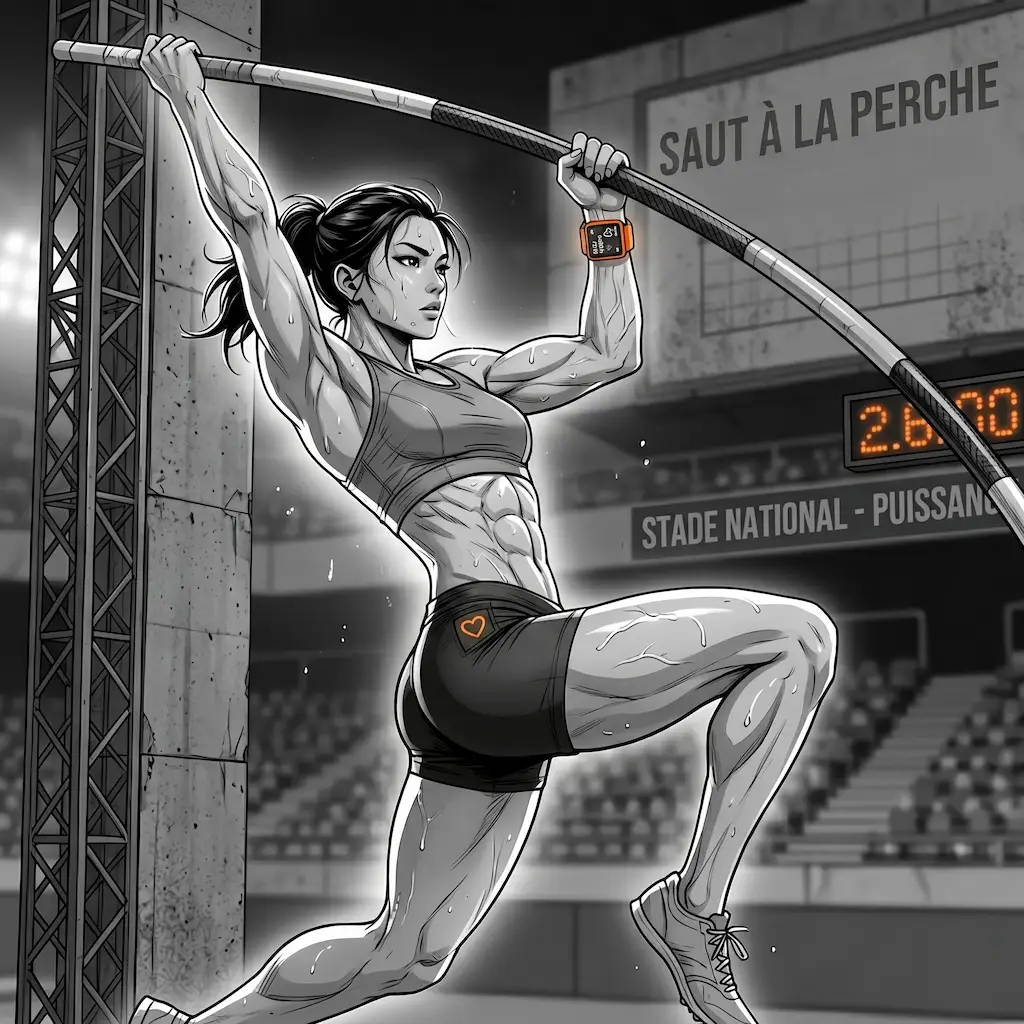 athlète faisant un squat